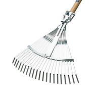 Scopa Da Giardino In Metallo Regolabile Con Manico 22 Denti 130 CM