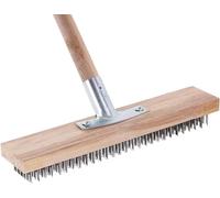 Scopa da giardino robusta, spazzola per scopa in metallo, spazzola esterna, scopa per terrazza esterna, ideale per rimuovere la schiuma e le alghe dalle terrazze, solida e robusta