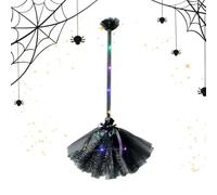 Scopa Da Halloween Oggetto Di Scena Ornamento Fantastico Realistico A Mano