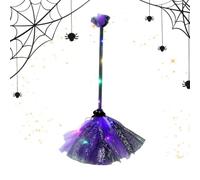 Scopa Da Halloween Oggetto Di Scena Ornamento Realistico Fantastico Con LED