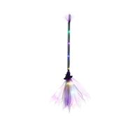 Scopa da Strega A LED per Halloween, Scopa da Strega con Luci A LED, Regolabile, per Feste, Cosplay, Decorazioni con Luci A LED