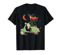 Scopa da Strega, Monopattino, per Halloween e Feste in Costume Divertenti Maglietta