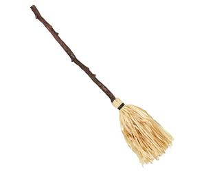 SCOPA DA STREGA STORTA 125 CM ABBATIBILE ACCESSORI HALLOWEEN CARNEVALE - 03231