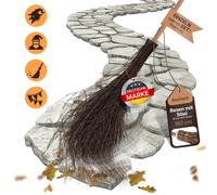 Scopa da viaggio in betulla scopa delle streghe spazzato via Halloween carnevale