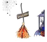Scopa della Strega di Halloween - Decorazione Galleggiante Luminosa, Ornamento da Passeggio con Suono di risate, Scena di casa stregata per Interni ed Esterni, espositore Decorativo da Collezione per