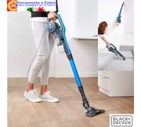 Scopa Elettrica Ciclonica BLACK+DECKER Aspirapolvere Leggera 3 in 1 Cavo 6M Kit [EEK: A+++ - G]