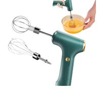 Scopa elettrica portatile - frusta ricaricabile con testa a doppia testa in acciaio inox | Miscelatore compatto per uova, crema, burro, formaggio, accessorio da cucina multifunzionale per la ma