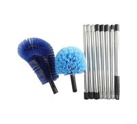 Scopa estensibile da soffitto in acciaio inox con manico lungo telescopico per una rimozione efficiente della polvere su soffitti, pareti, pavimenti e aree garage (B)