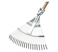 AGEF SCOPA DA GIARDINO PER FOGLIE RASTRELLO 21 DENTI REGOLABLI A MORSETTI A851B