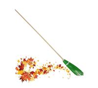 Scopa Giardino PVC Bamboo Setole Rigide Manico 150cm