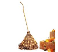 Scopa Halloween LED Giganti Rustiche a Luce Calda per Feste
