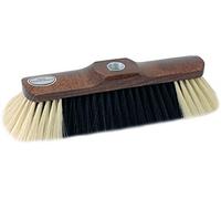 Scopa in miscela di crine di cavallo L 280 mm marrone laccato con filettatura barba chiara.