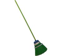 SCOPA IN POLIPROPILENE VERDE PAPILLON CON MANICO LEGNO