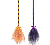 Scopa in rete per Halloween fai da te per cosplay e feste, con funzione staccabile e design a ragnatela per una facile conservazione (ragnatela)