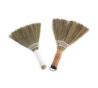 Scopa intrecciata a mano da 2 pezzi: scopa morbida in paglia naturale