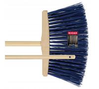 Scopa KADAX, scopa da giardino con manico in legno, scopa da strada. Blu...
