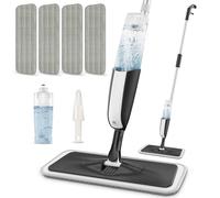 Scopa Lavapavimenti a Spruzzo Mocio Lavapavimenti con 4 Pad Lavabili | 1 flacone Ricaricabile, Microfibra Spray Mop Pavimenti Professionale per Casa Legno Duro Laminato Legno Ceramica Piastrelle