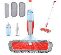 Scopa Lavapavimenti a Spruzzo Mocio Lavapavimenti, Scopa Lavapavimento Spray Mop Lavapavimenti Microfibra Mop Pavimenti Professionale con 4 pad lavabili e 1 flacone ricaricabile per tutti i pavimenti