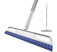 Scopa magica multifunzione 3 in 1 regolabile per interni, tergivetro rimovibile per pavimenti, lavabile per piastrelle, finestre, rimozione peli di animali domestici (blu)