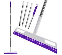 Scopa magica multifunzione, in silicone, per la casa, antiaderente, 4 in 1, regolabile, per bagno, finestre, cucina, pulizia pavimenti in piastrelle (viola)