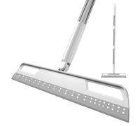 Scopa magica multifunzione, scopa estesa per interni staccabile, spazzola 3 in 1 per rimuovere polvere e peli liquidi, tergivetro regolabile per finestre, rimozione peli di animali domestici (grigio)