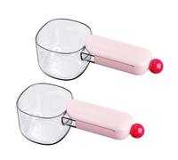 Scopa per alimenti per animali domestici e cucchiaio di riso con clip di tenuta