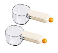 Scopa per alimenti per animali domestici e cucchiaio di riso con clip di tenuta