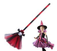 Scopa per costume da di Halloween - da favola di Halloween Fancy Witch Dress Up,Gioco di ruolo Festa a tema Cossplay Cappello da Manico di scopa per casa, scuola, performance sul palco
