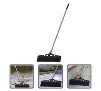 Scopa per Esterni Nera Ampia, Spazzatrice per Prato a Spinta per Lavori Pesanti