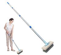 Scopa robusta - setole rigide 45,7 cm, spazzola per la pulizia esterna, spazzatrice per pavimenti da giardino, diserbante per terrazza in cemento, schiuma, diserbante | Per cortile, terrazzo