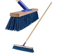 KADAX Scopa da strada con manico lungo in legno e nylon, Scopa, Blu, 50 cm