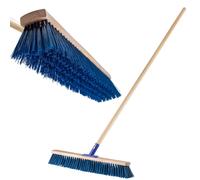 Scopa stradale KADAX con manico lungo in legno e nylon, scopa, blu, 60 cm