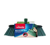 Scopa Vileda Recycled 2in1 materiale riciclato fibre nere e verdi Verde