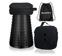 SCOPIFY Sgabello telescopico portatile con cuscino e borsa per il trasporto, leggero, pieghevole, pieghevole, pieghevole, per campeggio, pesca, escursionismo, viaggi, carico massimo 200 kg, cucina