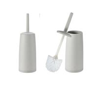 Scopini Per Wc Scopino for WC in plastica con base d'appoggio, manico lungo, scopino for la pulizia del WC, accessori for il bagno, strumenti for la pulizia(Grey)
