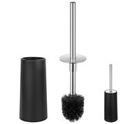 Scopino Bagno WC e Supporto, Portascopino WCs, Spazzolone Bagno WCs, Scopettino Bagnos, Spazzola WC con Supporto, manico in acciaio inossidabile per pulizia di hotel, casa e cucina