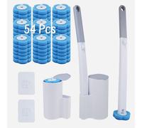 Scopino Bagno WC, Spazzola per WC Monouso Set - 54 Ricariche Con Profumo Di Ocea