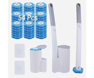 Scopino Bagno WC, Spazzola per WC Monouso Set - 54 Ricariche Con Profumo Di Ocea