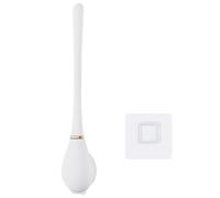 Scopino e Supporto per Toilette in Silicone, Set di Spazzola con Base e Adesivo per WC da Parete, Scopettino per Bagno di Casa