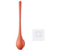 Scopino e Supporto per Toilette in Silicone, Set di Spazzola con Base e Adesivo per WC da Parete, Scopettino per Bagno di Casa