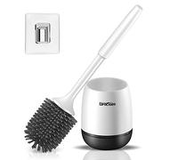 Braoses Scopino, Scopino in Silicone Bagno con Porta Scopino Scopino Scopino ad Asciugatura Rapida (Bianco e Nero)