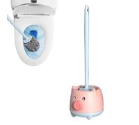 Scopino e supporto per WC, scopino e supporto per WC,Set di spazzole per WC con design a forma di animale dei cartoni animati per la pulizia del bagno | Spazzolini e supporti per WC con testina regola