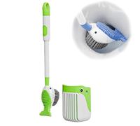Scopino for WC, In Silicone, Con Spray E Scrub 2 1, Da Parete, For La Pulizia Del Bagno(Green)