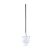 Kela La Brosse 20146 - Spazzolino perWC con Manico Lungo Opaco in acciao Inox, 45,5 cm, Colore: Bianco