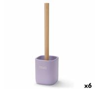 Scopino per il Bagno Berilo Bianco Verde Legno Poliresina 9,6 x 37 x 9,5 cm [