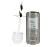 Scopino per il Bagno Berilo Natural Bianco Grigio Argentato Ceramica 9,6 x 32