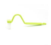 Scopino per WC con manico curvo in plastica per la pulizia sotto il bordo, setole morbide per raggiungere aree difficili da pulire (verde)
