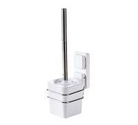 Scopino per WC con robusto supporto da parete, spazzola per la pulizia del bagno di alta qualità per uso domestico, strumento igienico per la pulizia del WC, design salvaspazio