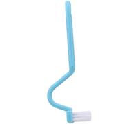 Scopino per WC curvo, in plastica, lato WC, spazzola curva, blu, utile e pratico