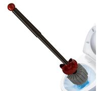 Scopino per WC da 45 cm, strumento di pulizia del bagno, accessorio compatto con manico a prova di spruzzi, design natalizio a campana, per casa, dormitorio, appartamento, università, bagno domestico